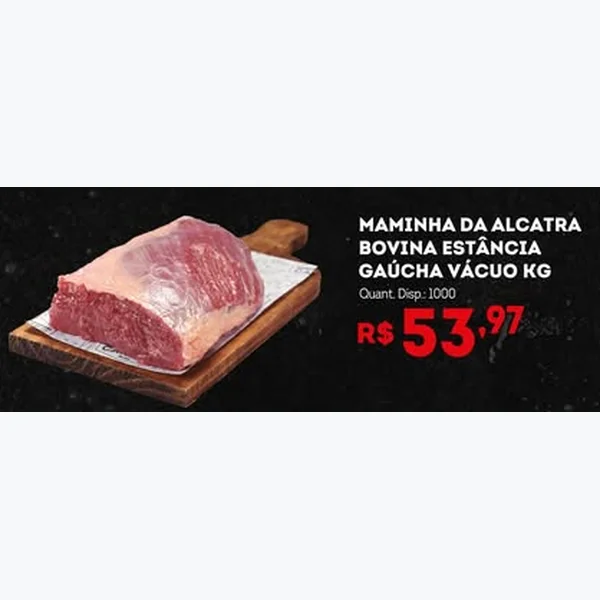 Recorte do encarte de Maminha da Alcatra Bovina Vácuo Estância Gaúcha