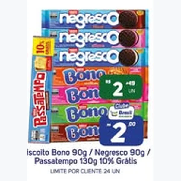 Recorte do encarte de Biscoito Bono 90 g