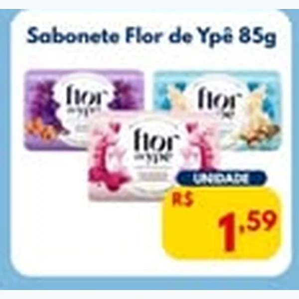 Recorte do encarte de Sabonete Flor de Ypê 85 g