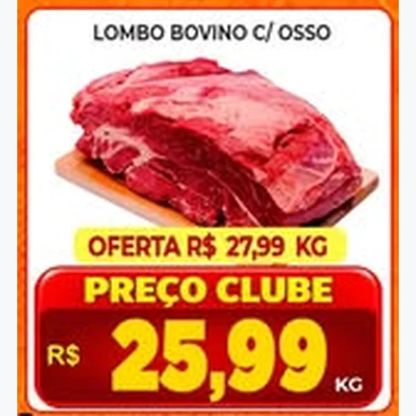 Recorte do encarte de Lombo Bovino C/ Osso