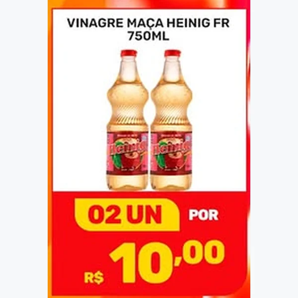 Recorte do encarte de Vinagre de Maçã Heinig 750 ml