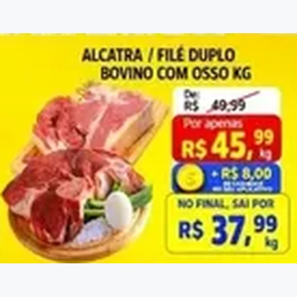 Recorte do encarte de Alcatra / Filé Duplo Bovino com Osso