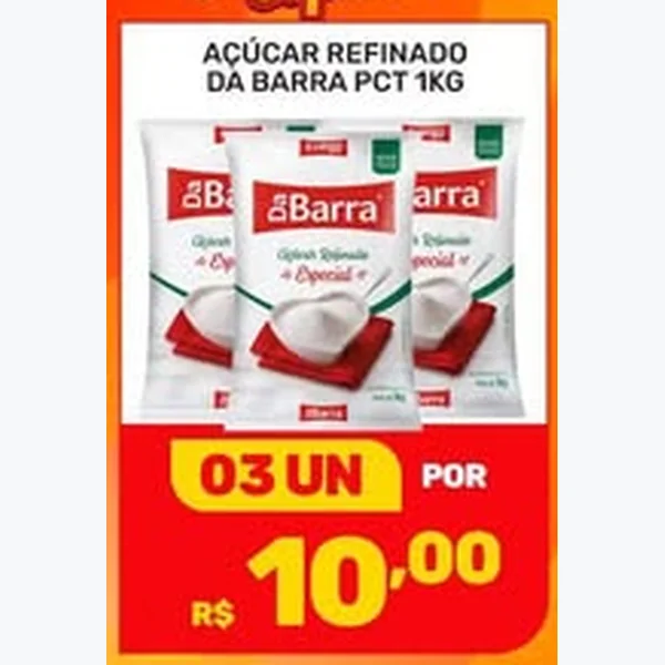 Recorte do encarte de Açúcar Refinado Da Barra