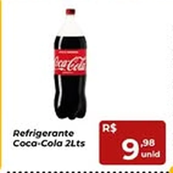 Recorte do encarte de Refrigerante Coca-Cola 2 L