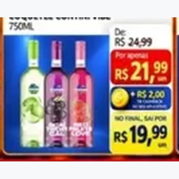 Recorte do encarte de Coquetel Contini Vibe 750 ml