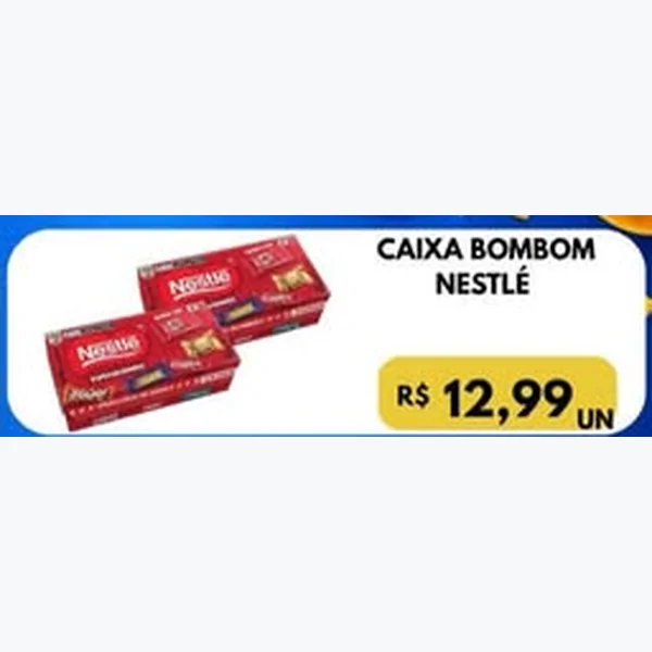 Recorte do encarte de Caixa Bombom Nestlé