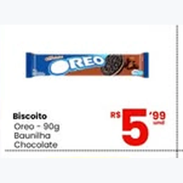 Recorte do encarte de Biscoito Oreo 90 g