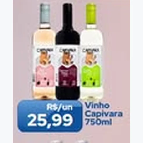 Recorte do encarte de Vinho Capivara 750 ml