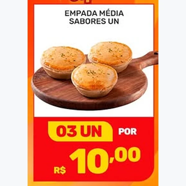 Recorte do encarte de Empada Média Sabores