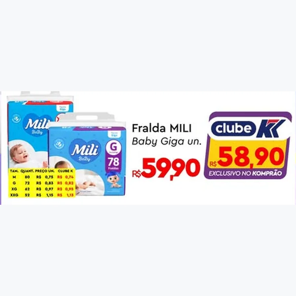 Fralda Baby Mili