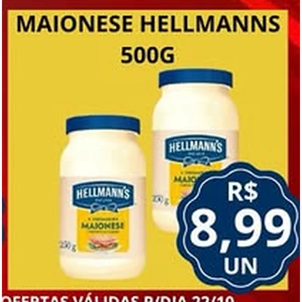 Recorte do encarte de Maionese Hellmanns 500 g