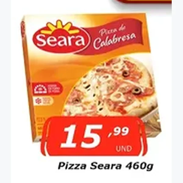 Recorte do encarte de Pizza de Calabresa Seara 460 g