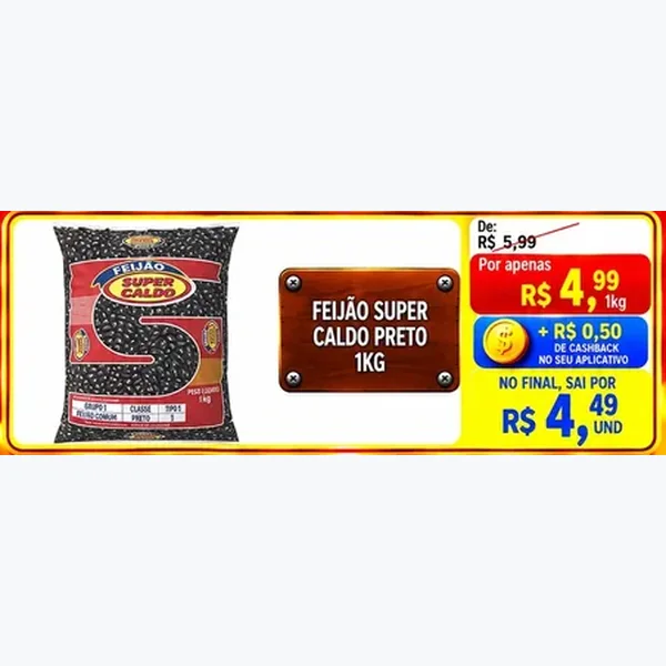 Feijão Preto Super Caldo 1 kg