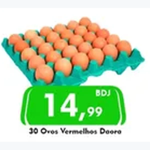 Recorte do encarte de Ovos Vermelhos Doora 30 un