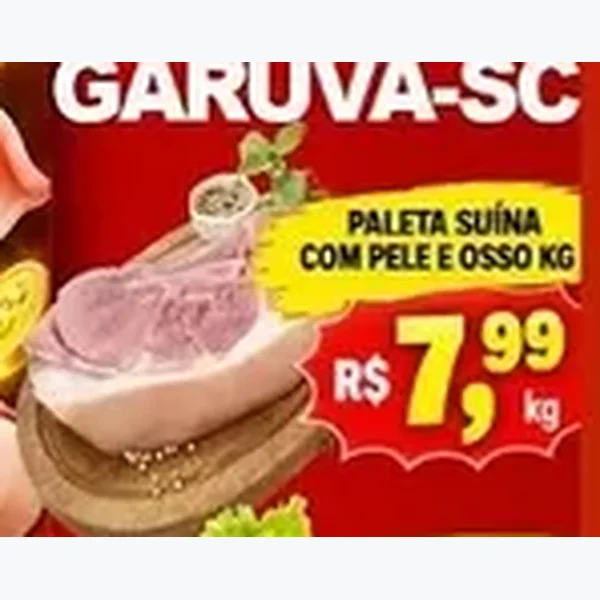 Recorte do encarte de Paleta Suína com Pele e Osso