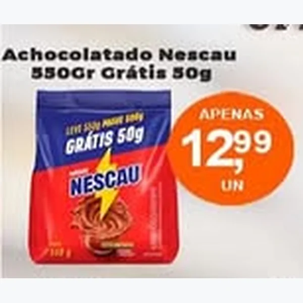 Recorte do encarte de Achocolatado Nescau 600 g
