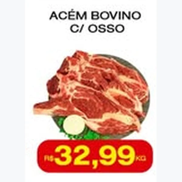 Recorte do encarte de Acém Bovino C/ Osso