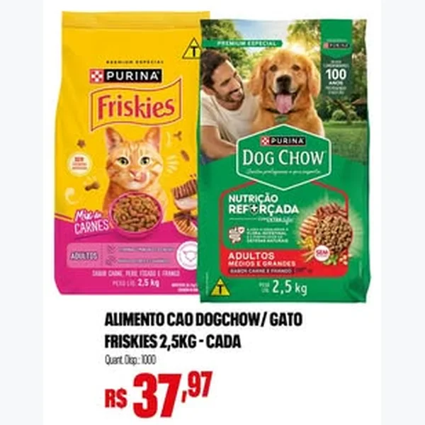 Recorte do encarte de Alimento para Cão Dog Chow 2,5 kg