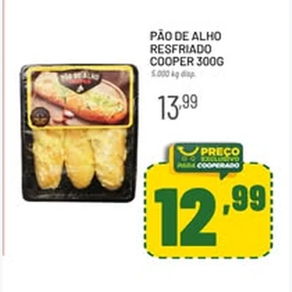 Recorte do encarte de Pão de Alho Resfriado Cooper 300 g