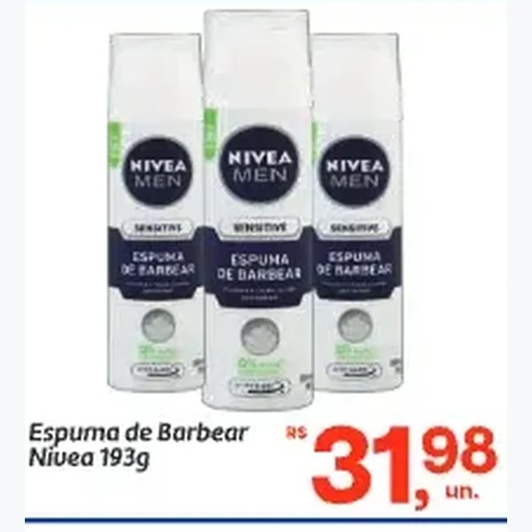 Recorte do encarte de Espuma de Barbear Nivea 193 g