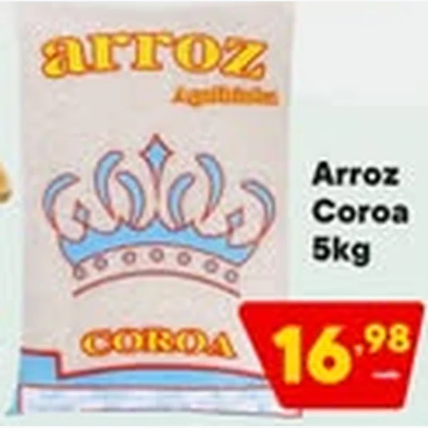 Recorte do encarte de Arroz Coroa 5 kg