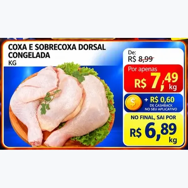 Recorte do encarte de Coxa e Sobrecoxa Dorsal Congelada