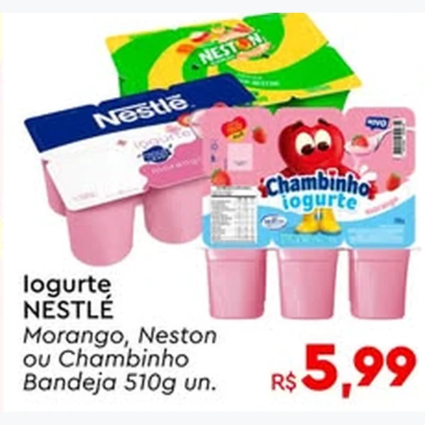 Recorte do encarte de Iogurte Chambinho Nestlé 510 g