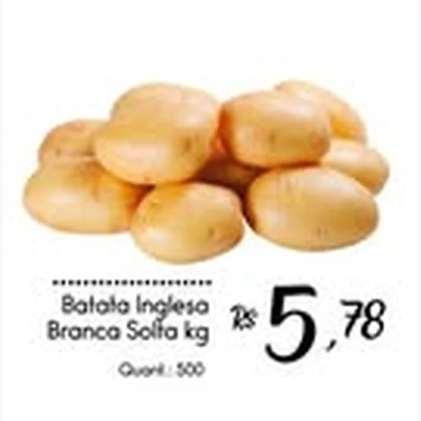 Recorte do encarte de Batata Inglesa Branca Solta