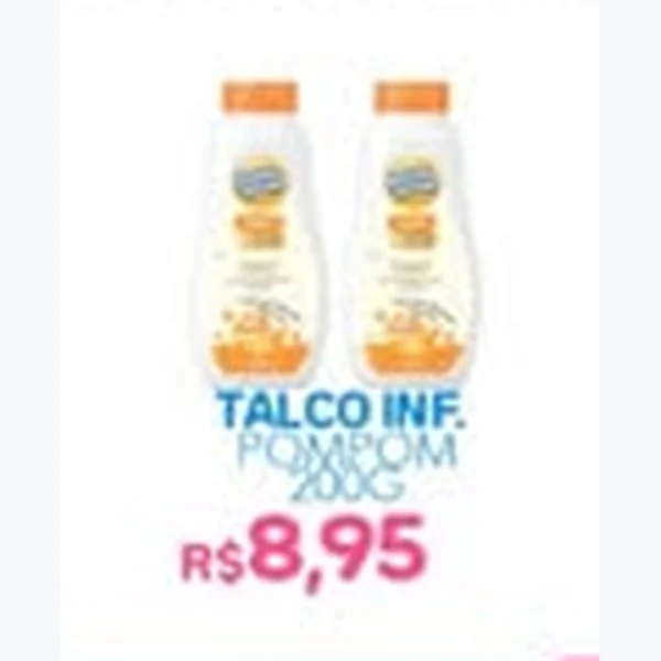 Recorte do encarte de Talco Infantil Pom Pom 200 g