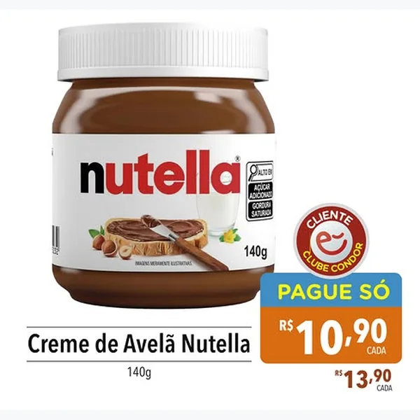 Creme de Avela Nutella 140 g