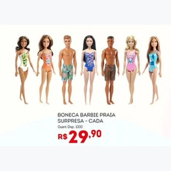 Boneca Praia Surpresa Barbie