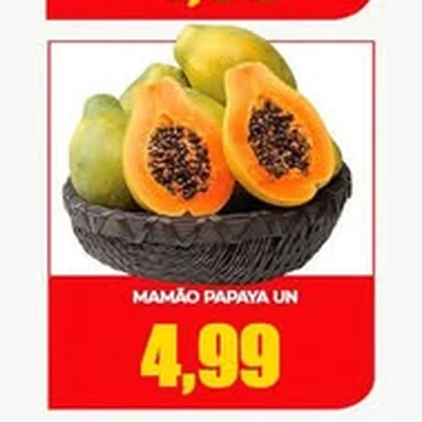 Recorte do encarte de Mamão Papaya