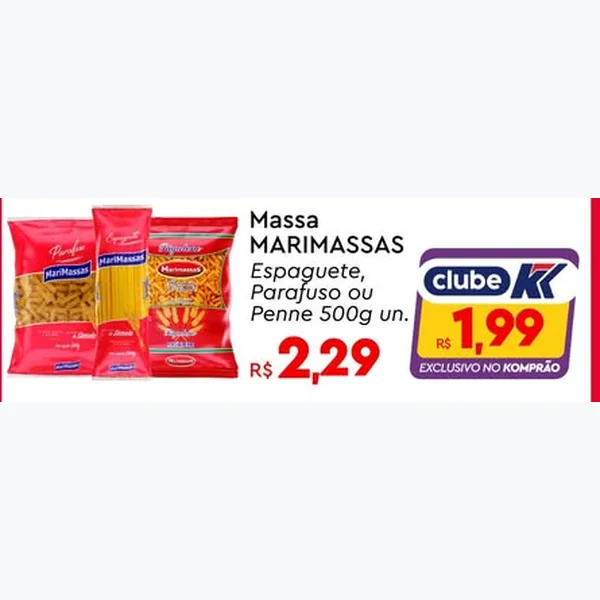 Massa Espaguete Marimassas 500 g
