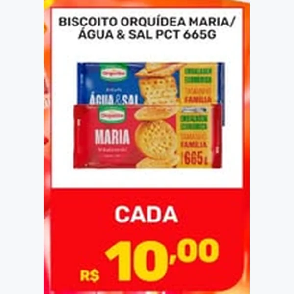 Recorte do encarte de Biscoito Maria Orquídea 665 g