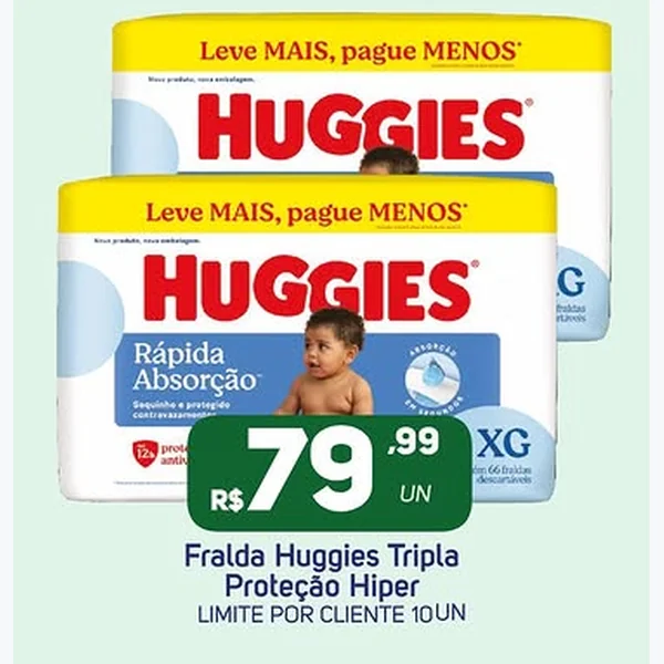 Recorte do encarte de Fralda Tripla Proteção Huggies