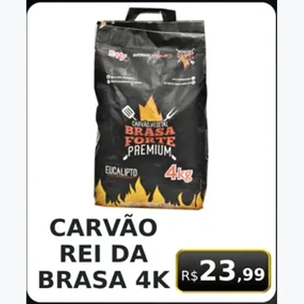 Carvão Rei da Brasa 4 kg