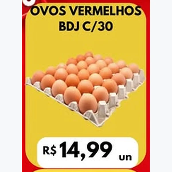 Recorte do encarte de Ovos Vermelhos 30 un