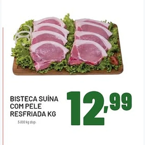 Recorte do encarte de Bisteca Suína com Pele Resfriada
