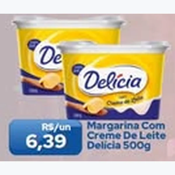 Recorte do encarte de Margarina com Creme de Leite Delícia 500 g