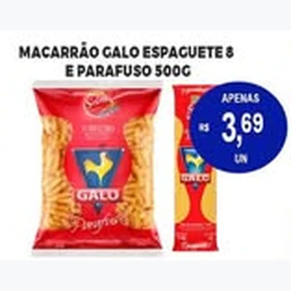 Recorte do encarte de Macarrão Espaguete 8 Galo 500 g