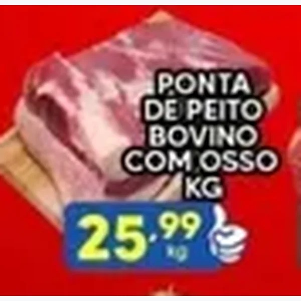 Ponta de Peito Bovino com Osso