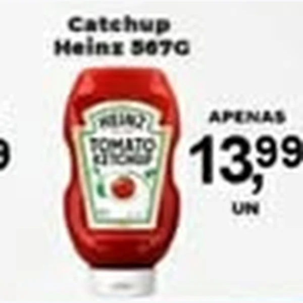 Recorte do encarte de Catchup Heinz 367 g