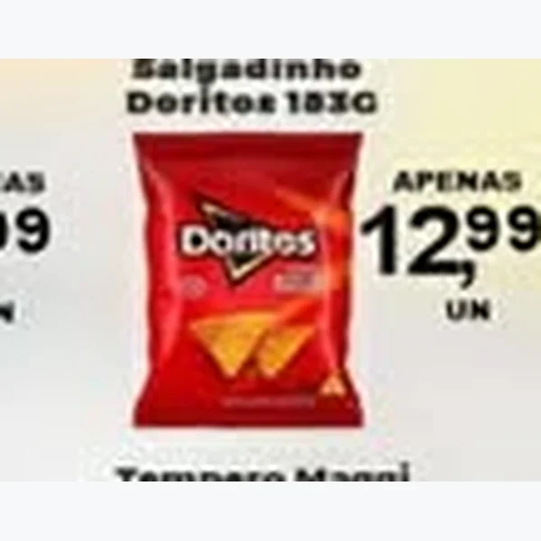 Recorte do encarte de Salgadinho Doritos 183 g