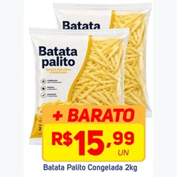 Batata Palito Congelada 2 kg