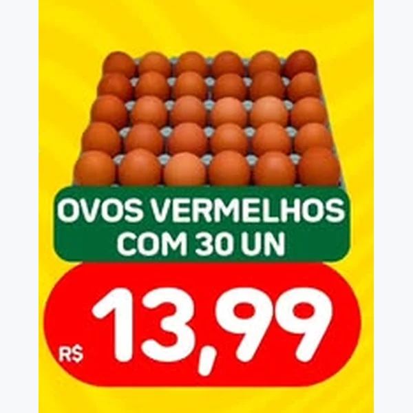 Ovos Vermelhos 30 un
