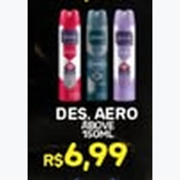 Recorte do encarte de Desodorante Aero Above 150 ml