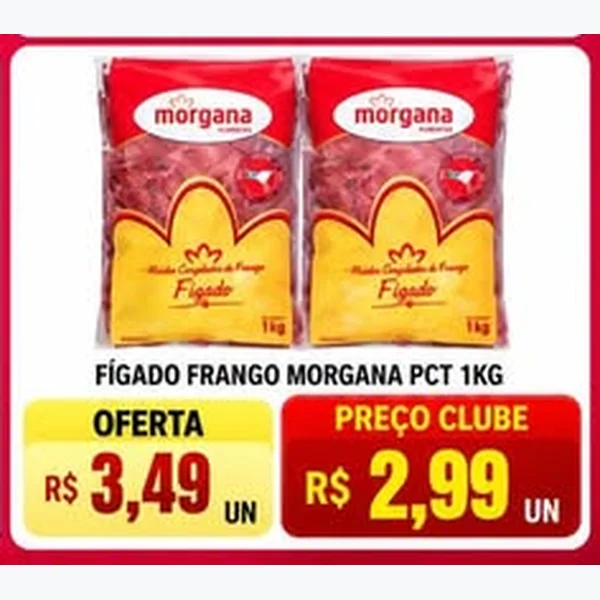 Recorte do encarte de Fígado de Frango Morgana 1 kg