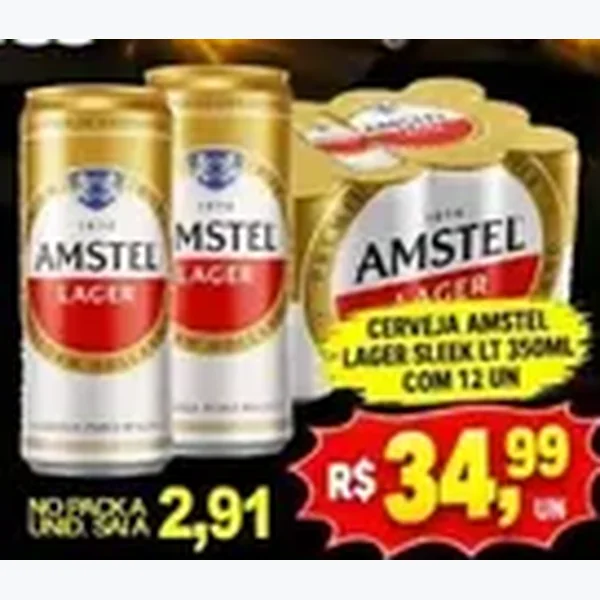 Cerveja Amstel 12 un × 350 ml