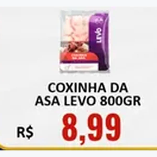 Recorte do encarte de Coxinha da Asa Levo 800 g