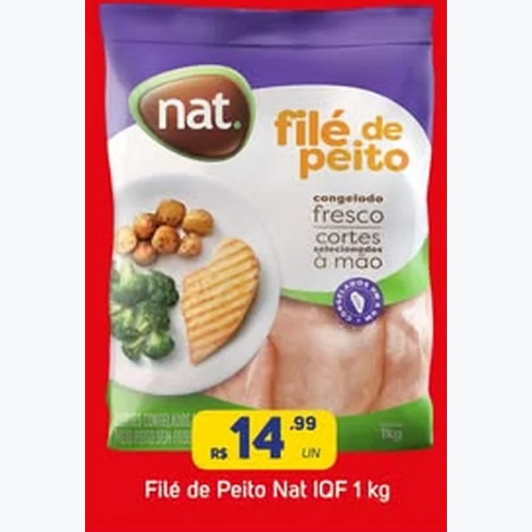 Filé de Peito Congelado Iqf Nat 1 kg